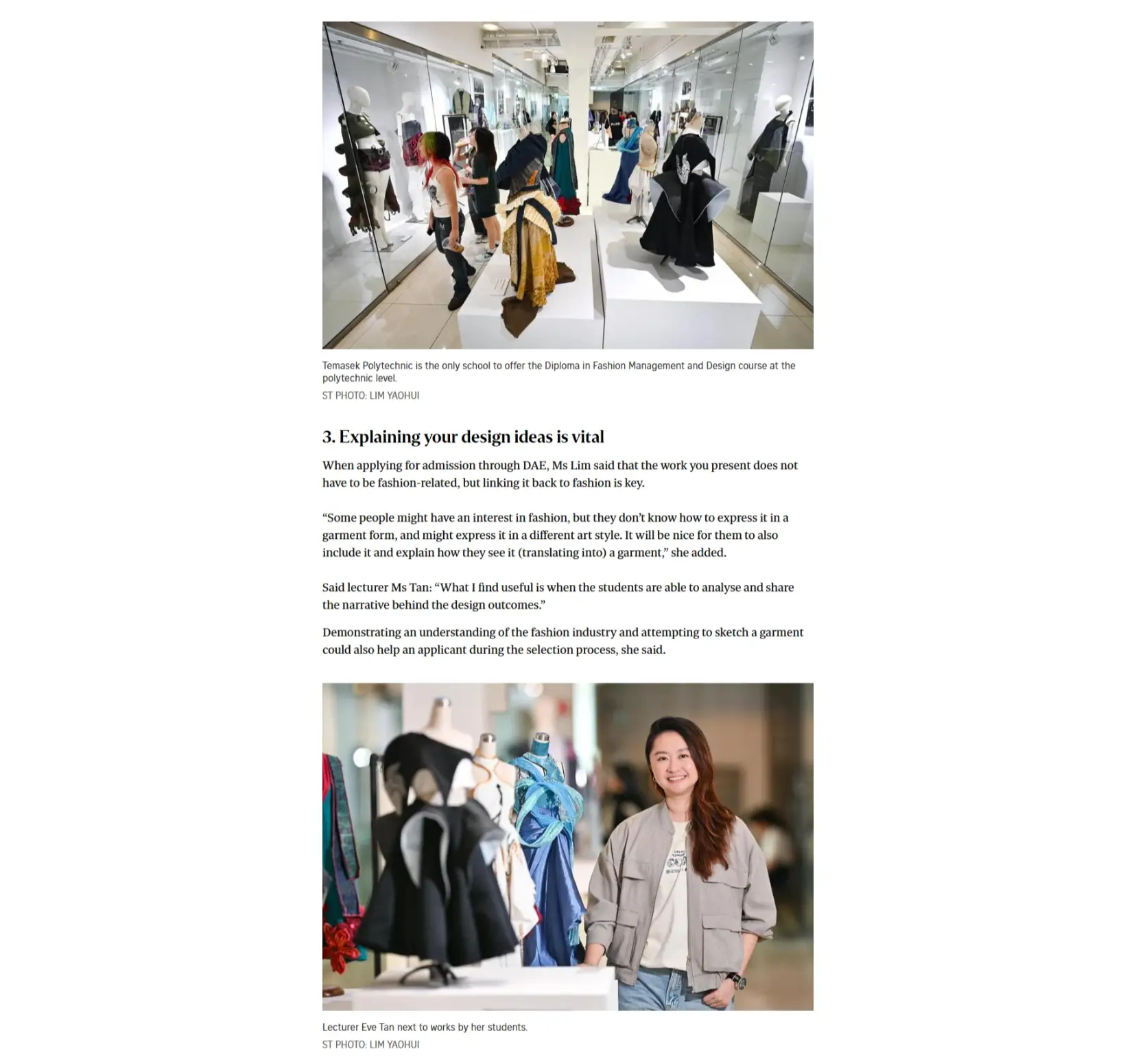 What to know about Temasek Polytechnic’s Diploma in Fashion Management & Design